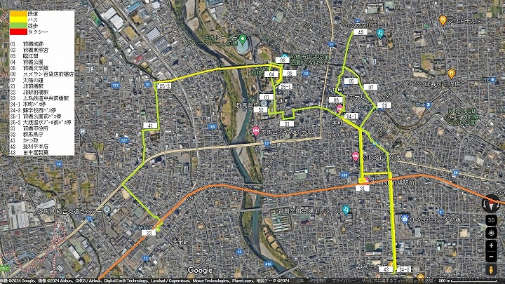 前橋市中心部の地図