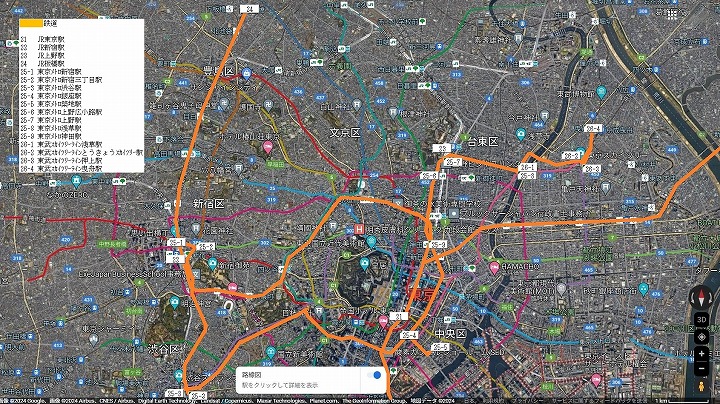 東京中北部路線図