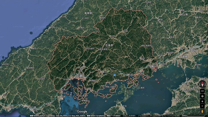 広島県の地図