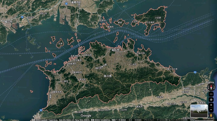 香川県の地図