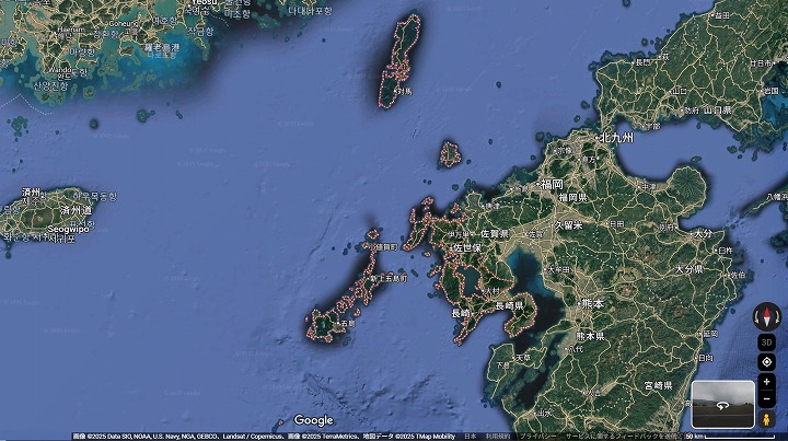 長崎県の地図